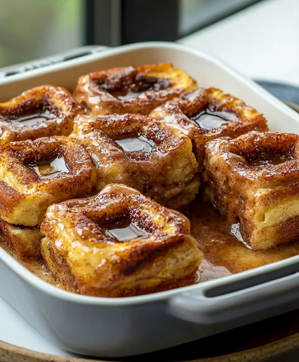 Pain perdu cannelle casserole