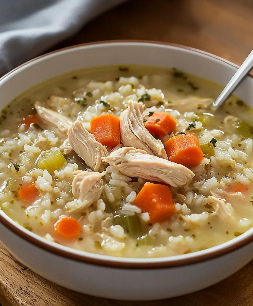 Soupe poulet riz