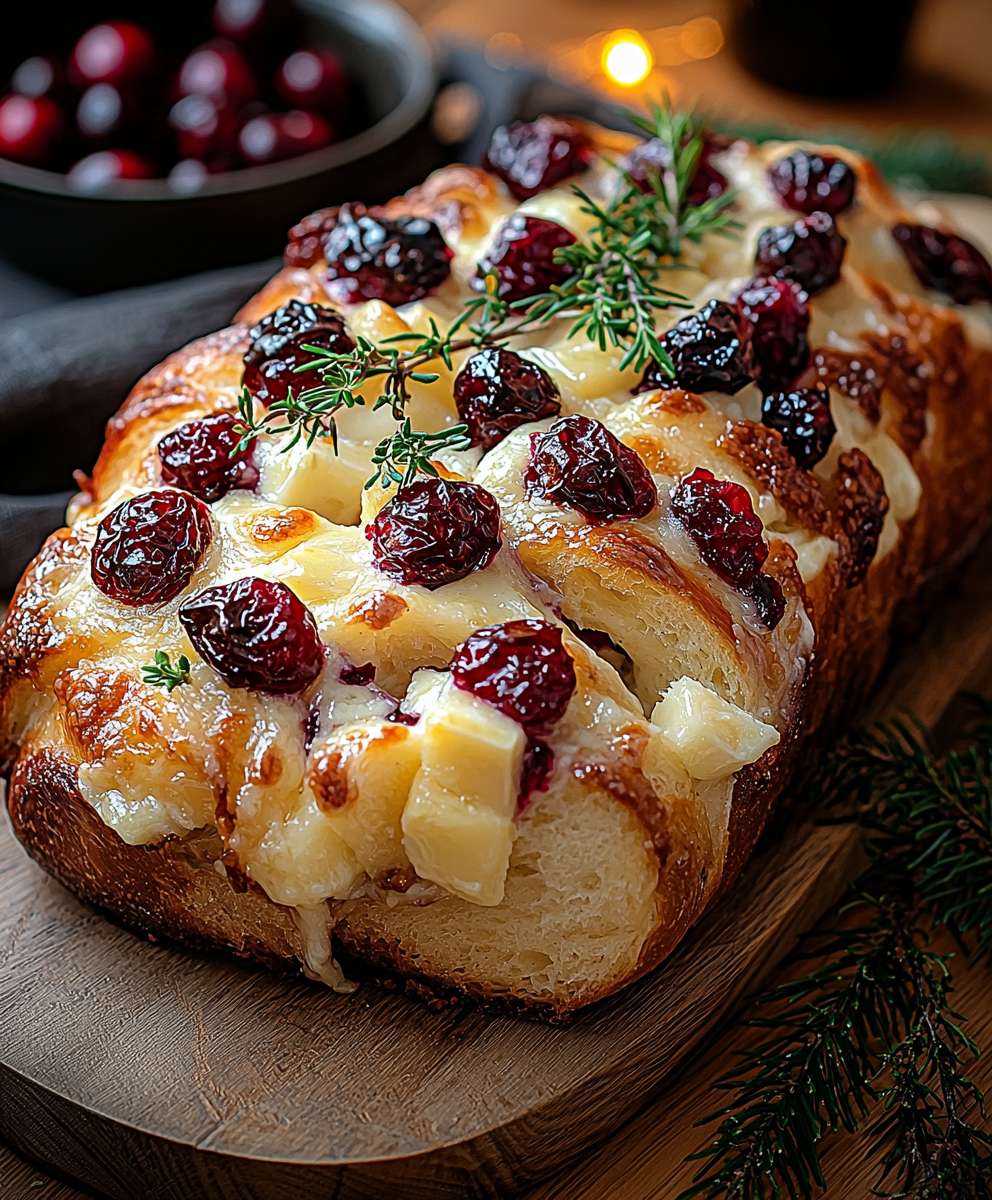 Pain au levain canneberges brie