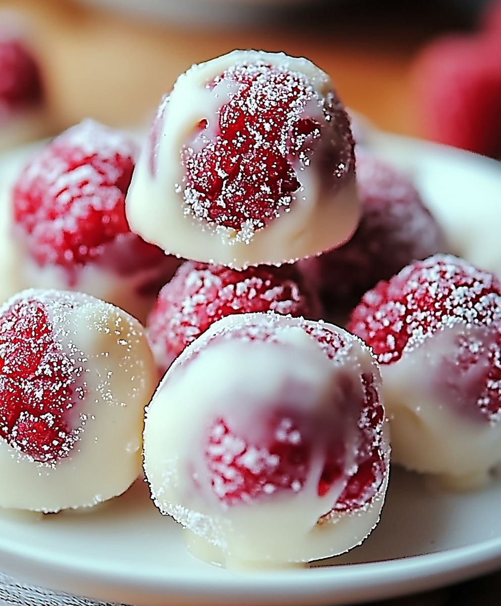 Boulettes gâteau fromage framboises
