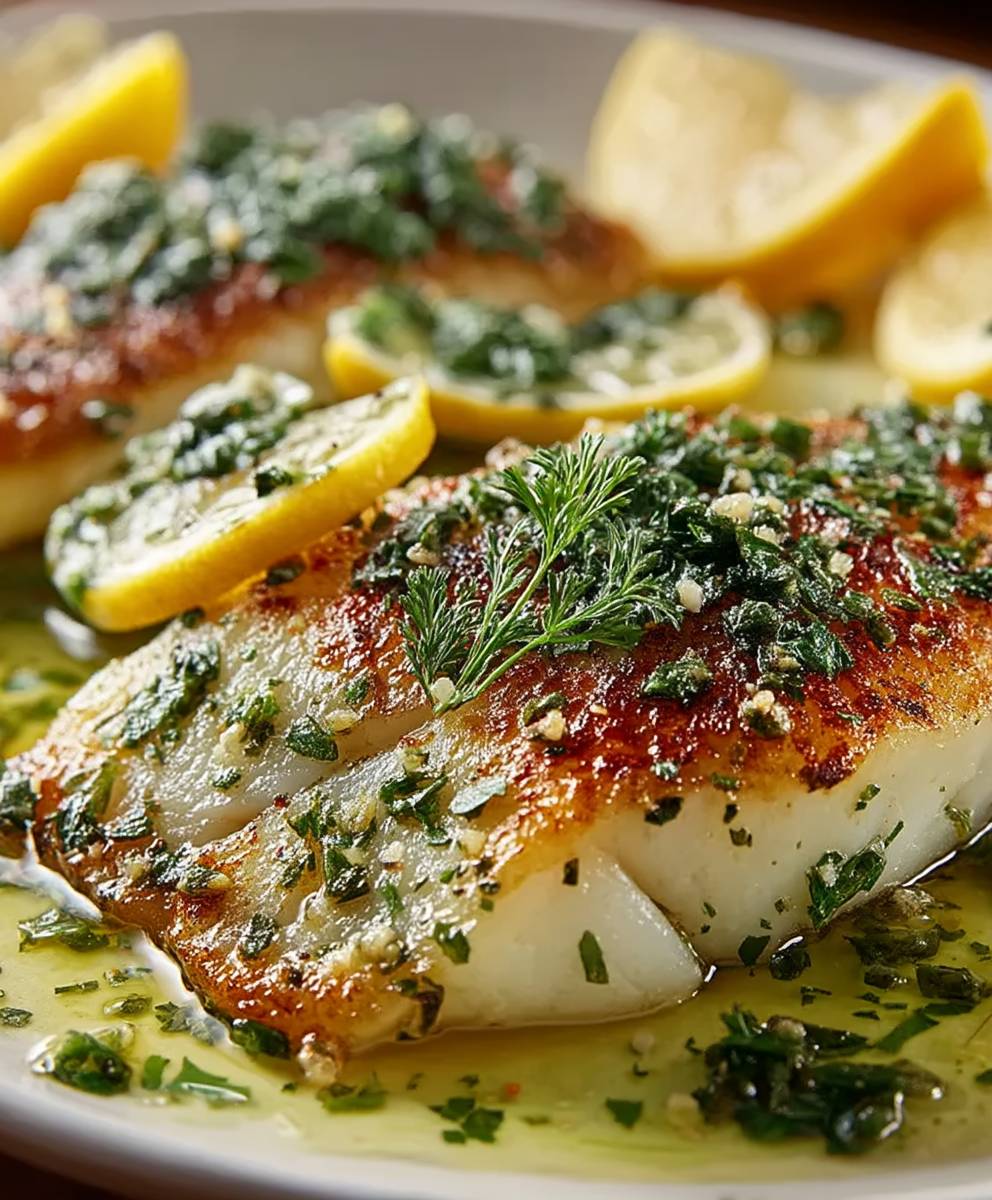 Tilapia rôti herbes citron