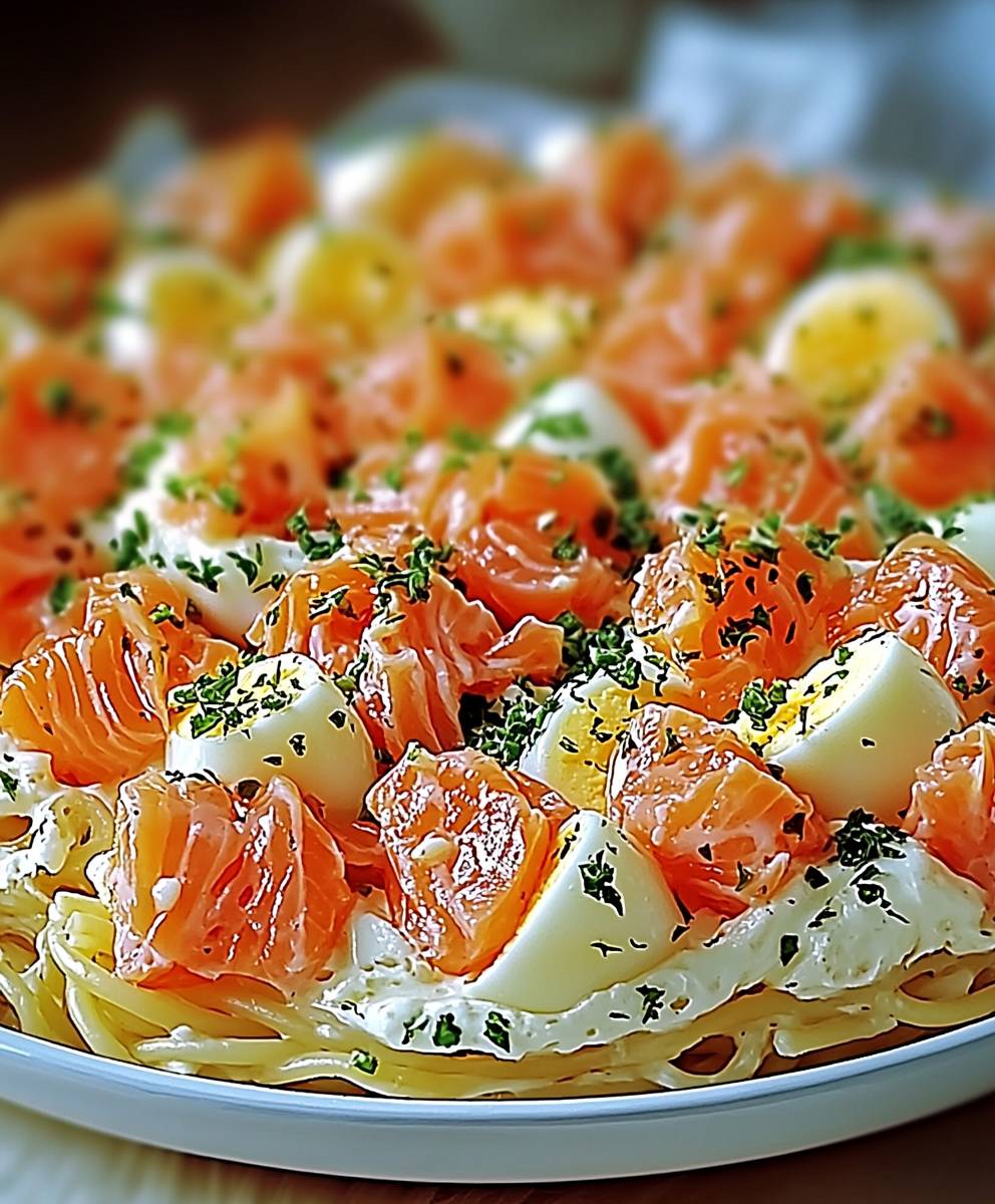 Salade de pâtes surimi oeufs durs