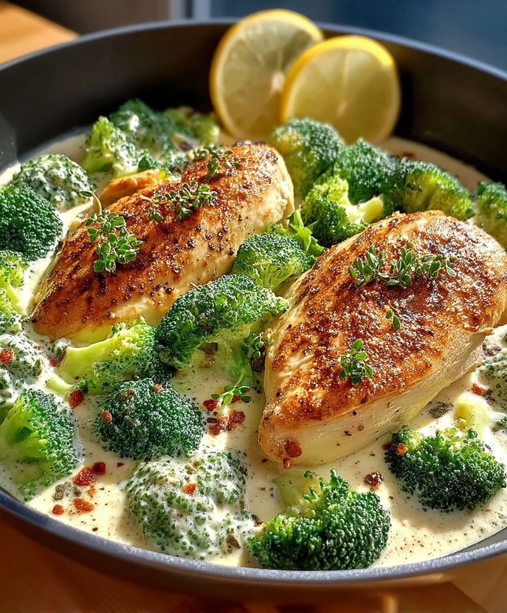 Poulet crémeux brocoli
