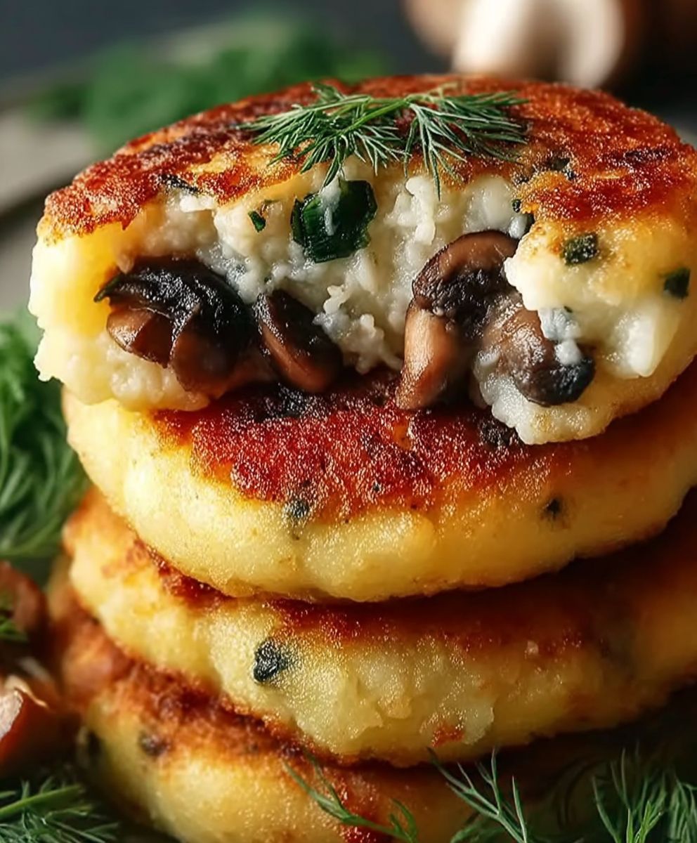 Galettes pommes de terre champignons