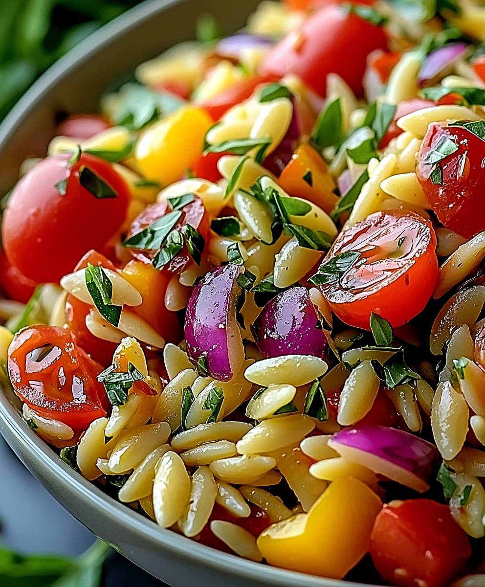 Salade orzo arc en ciel