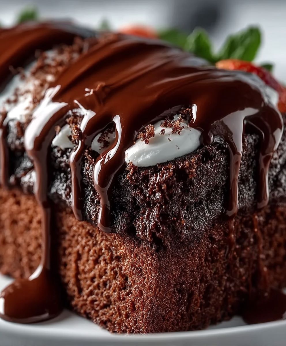 Gâteau quatre quarts chocolat crème aigre