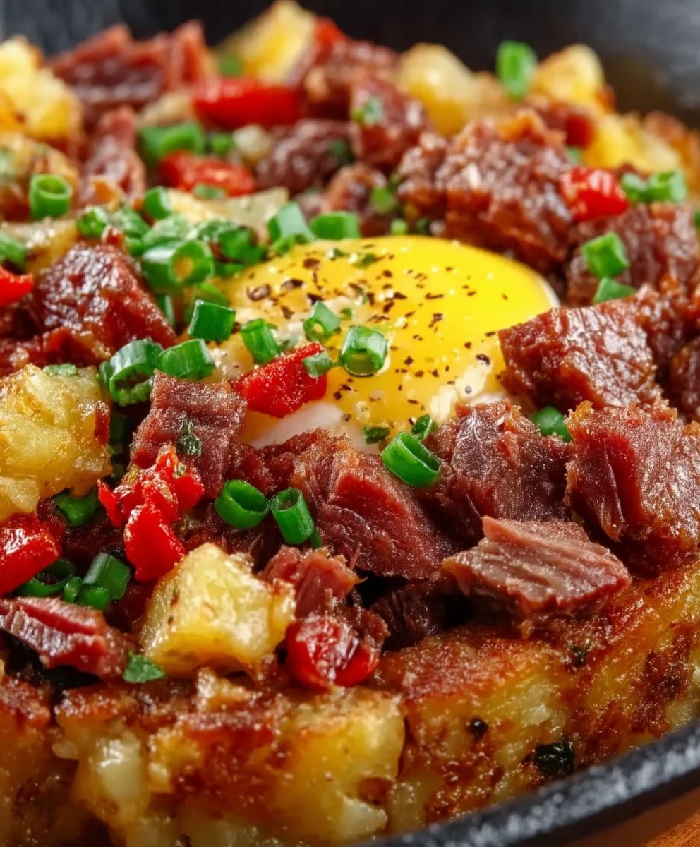 Corned beef hash poêlée