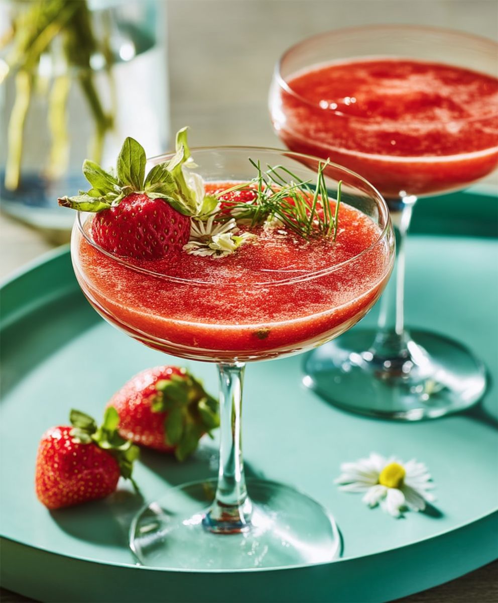 Cocktail fraises estragon Orléans