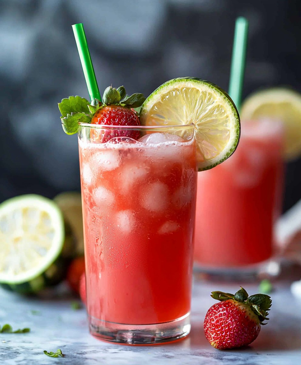Agua fresca pasteque fraise