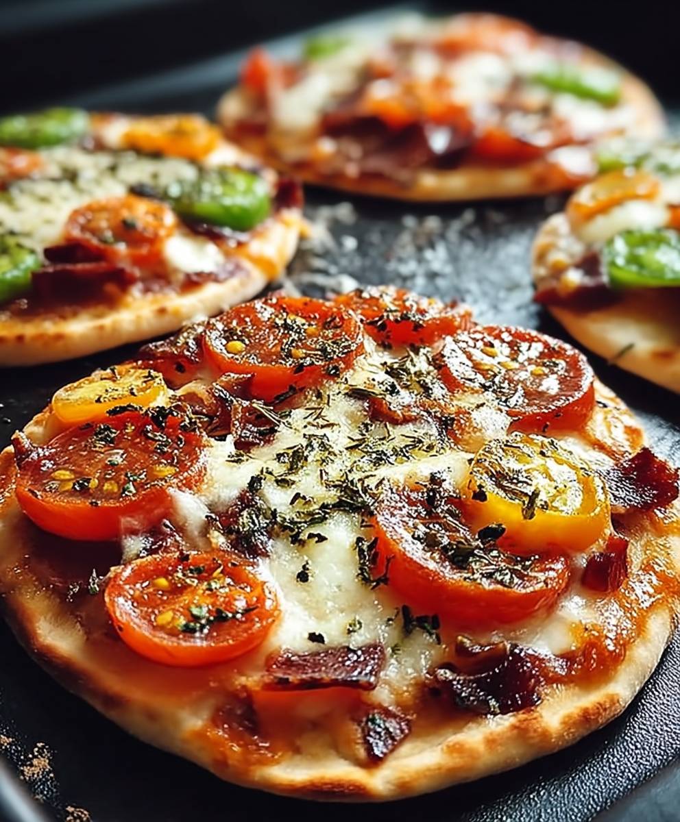 Pizzas pita faciles