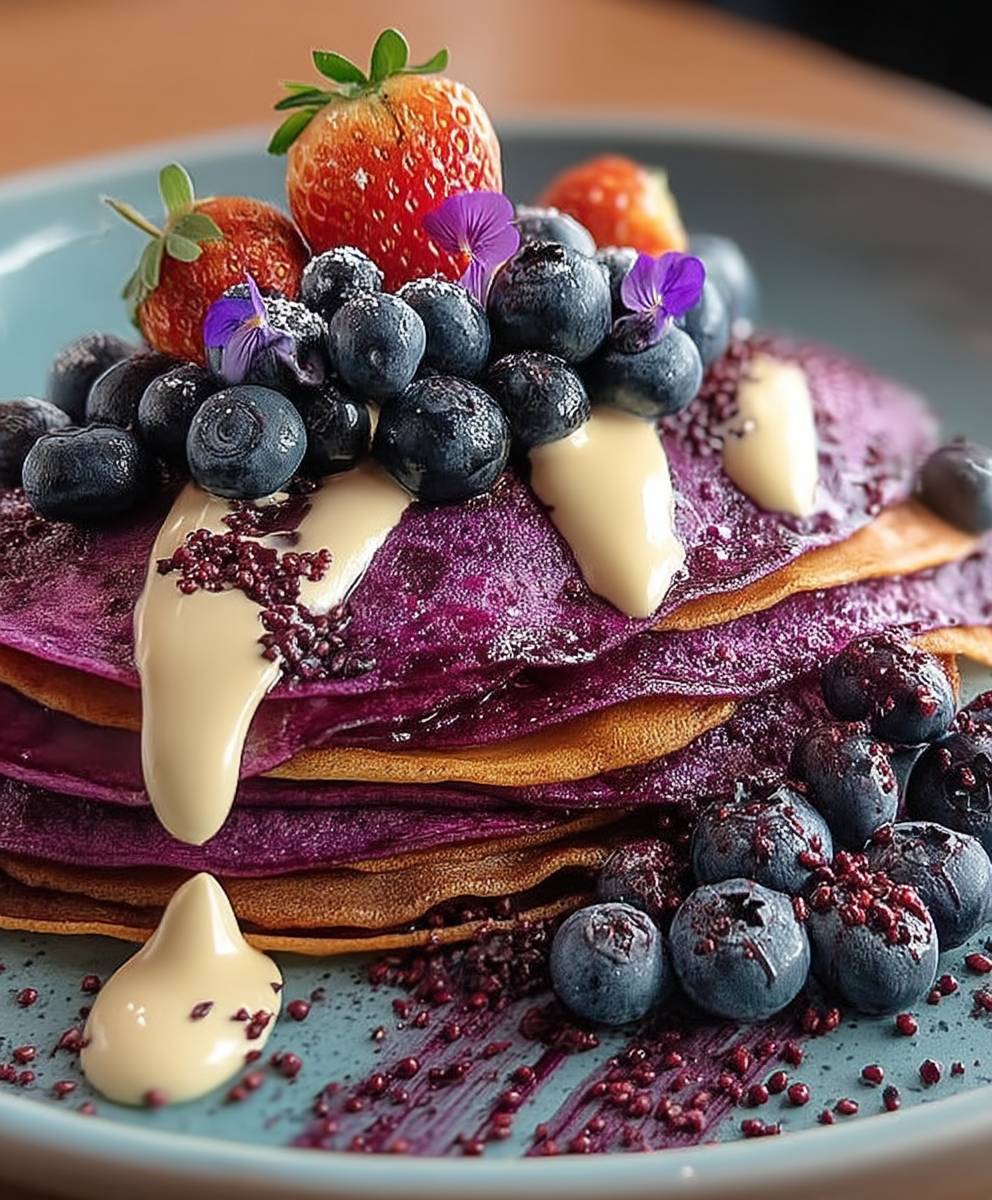 Crêpe violette facile