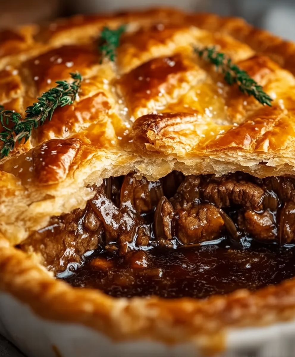 Tourte steak oignon