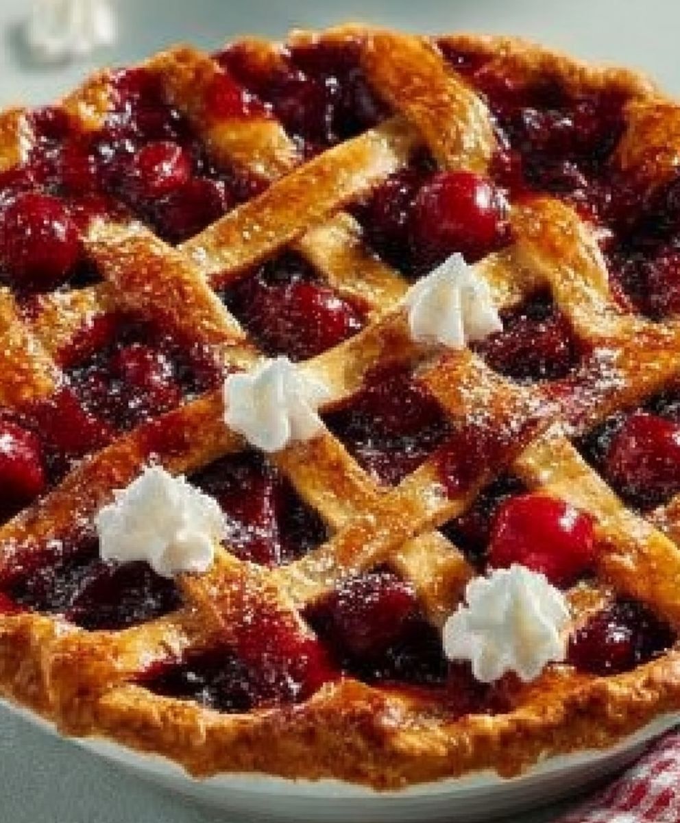 Tarte aux cerises maison