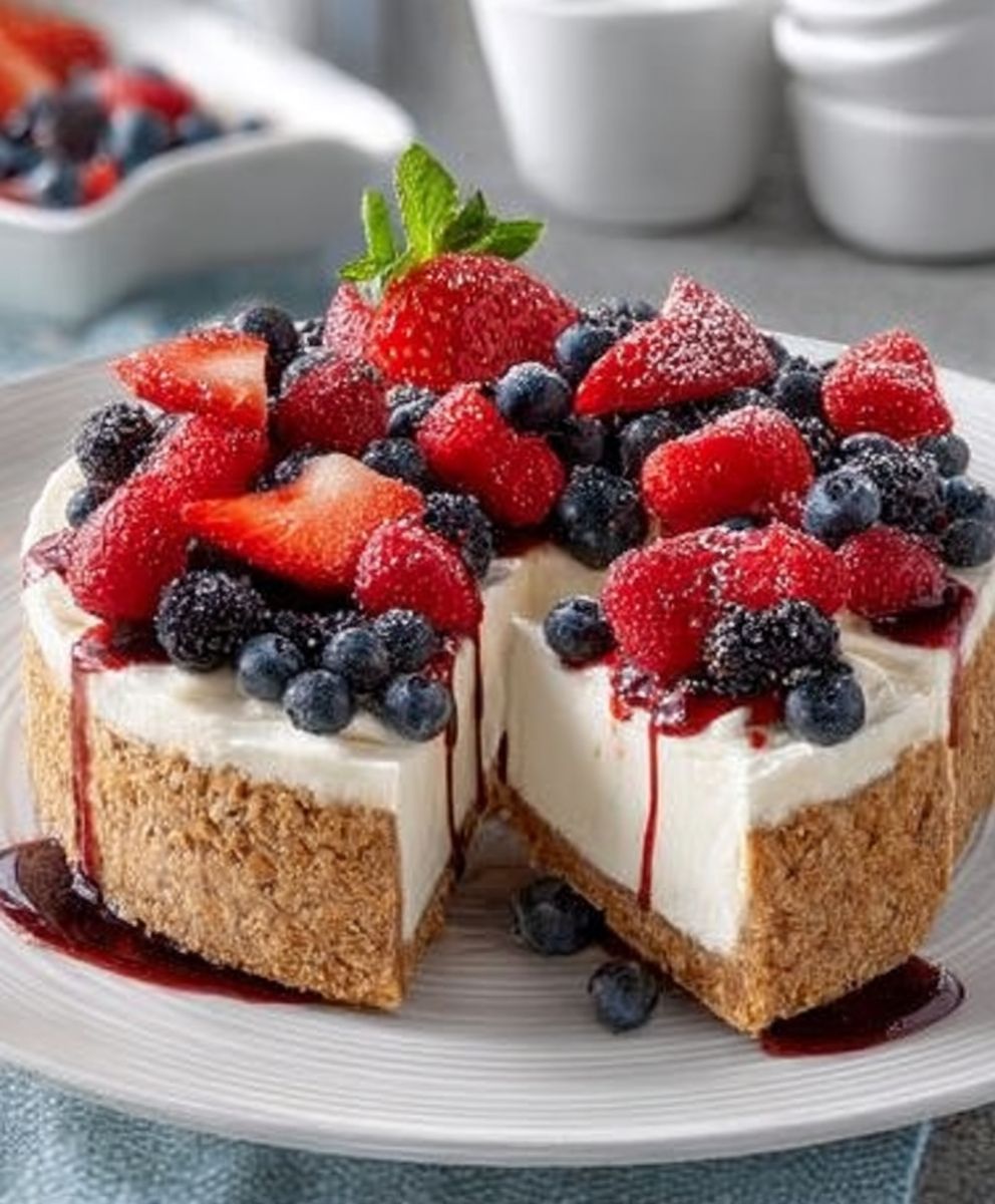 Gâteau au fromage trois baies