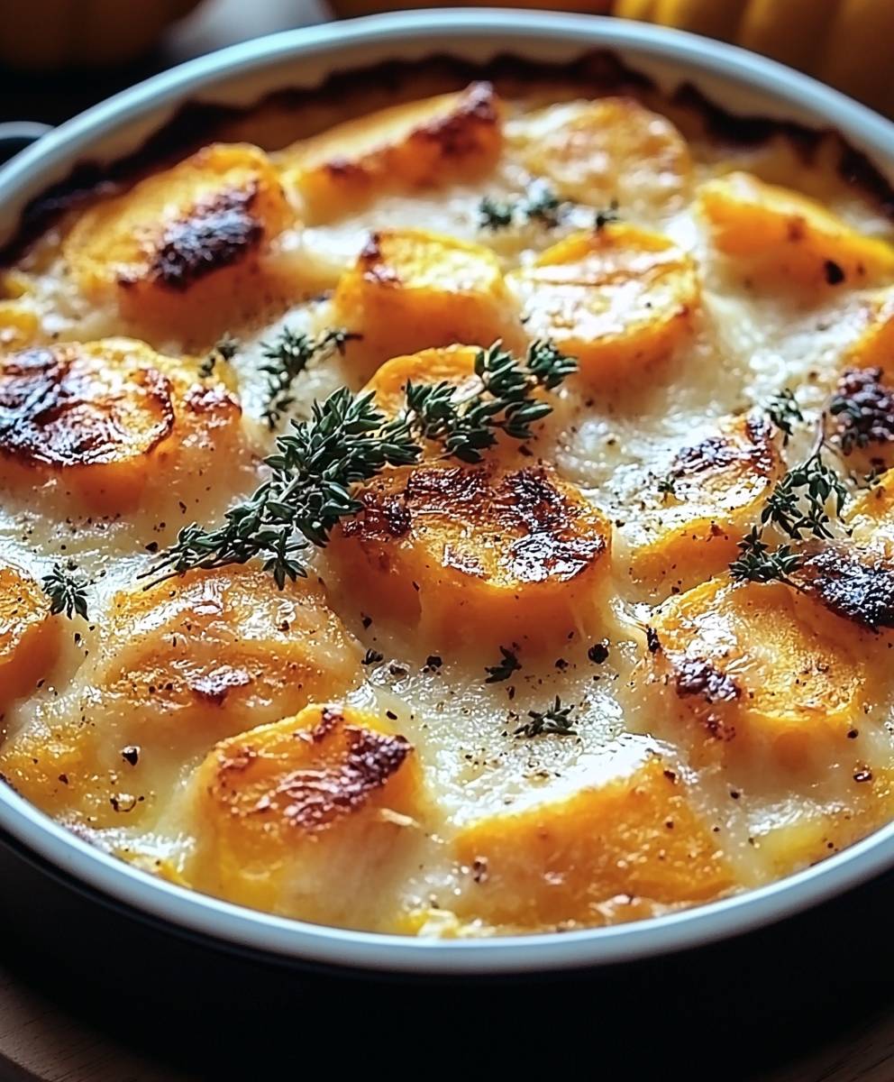 Gratin patate douce potiron automnal