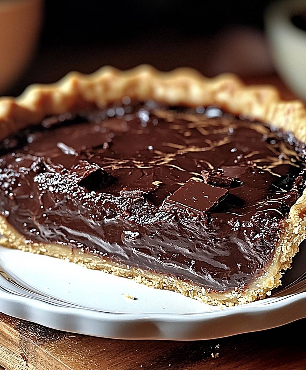 Tarte au fudge chaud
