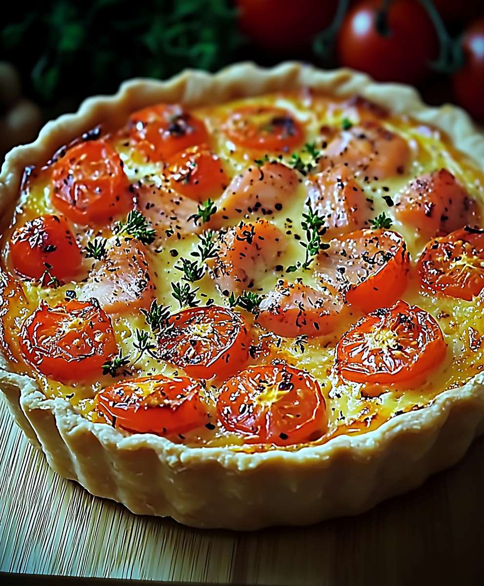 Quiche thon tomates poireaux