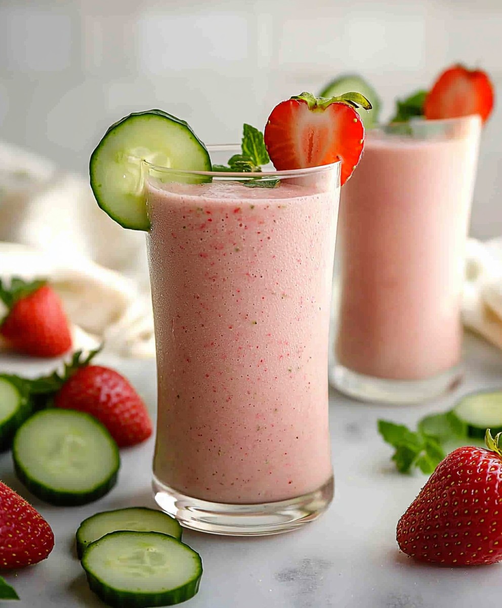 Smoothie concombre fraise