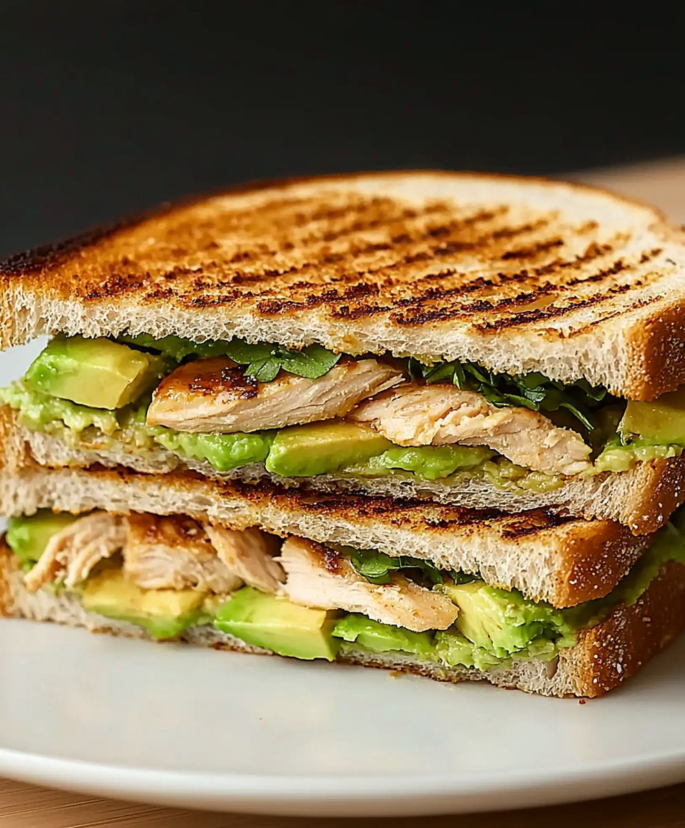 Toastie poulet grillé avocat