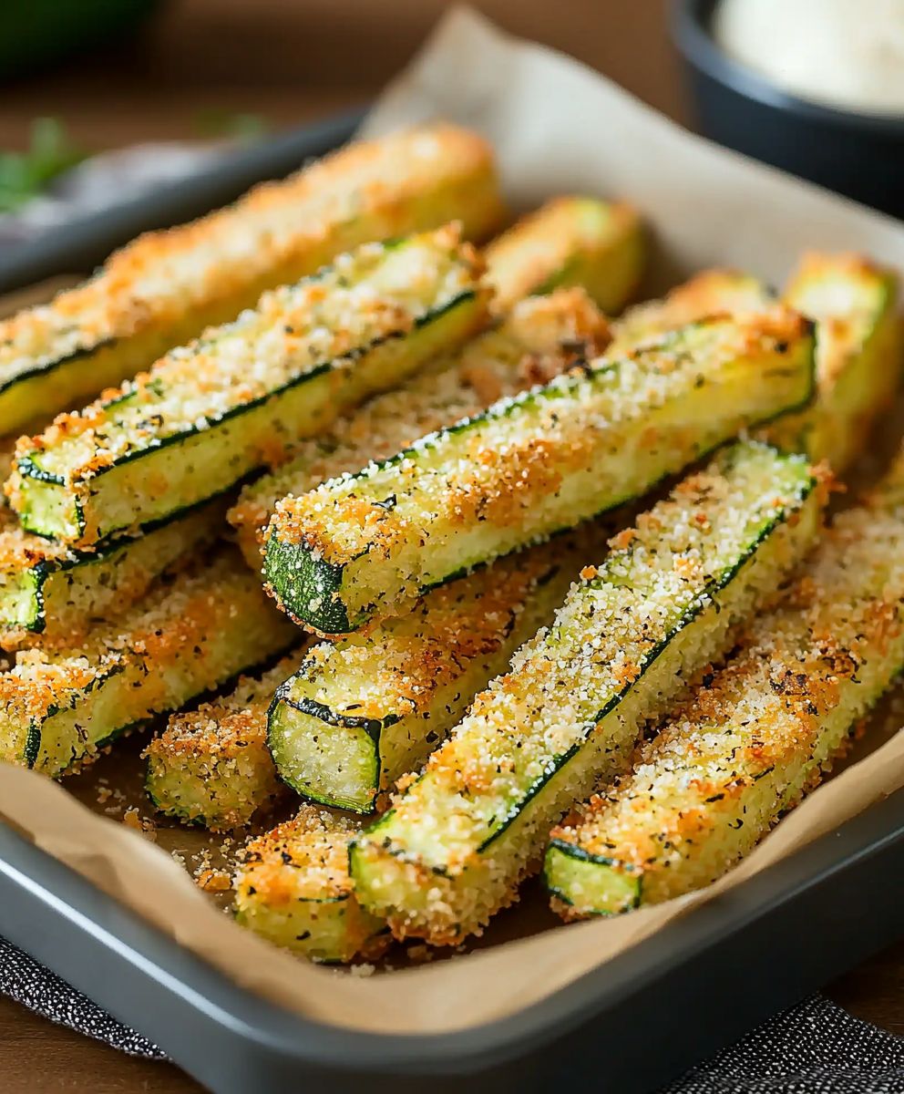 Frites courgettes parmesan croustillantes