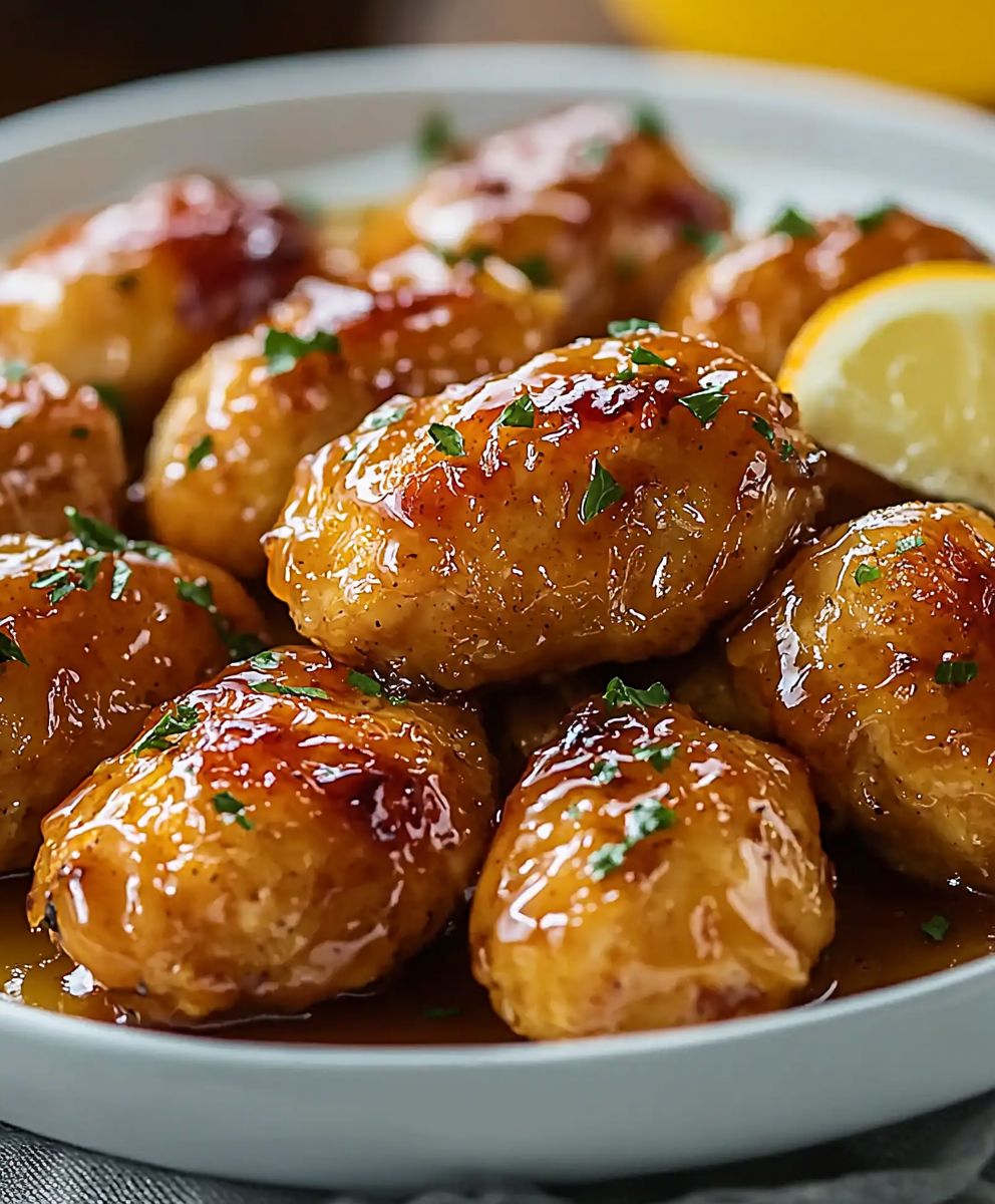Poulet mielé glacé