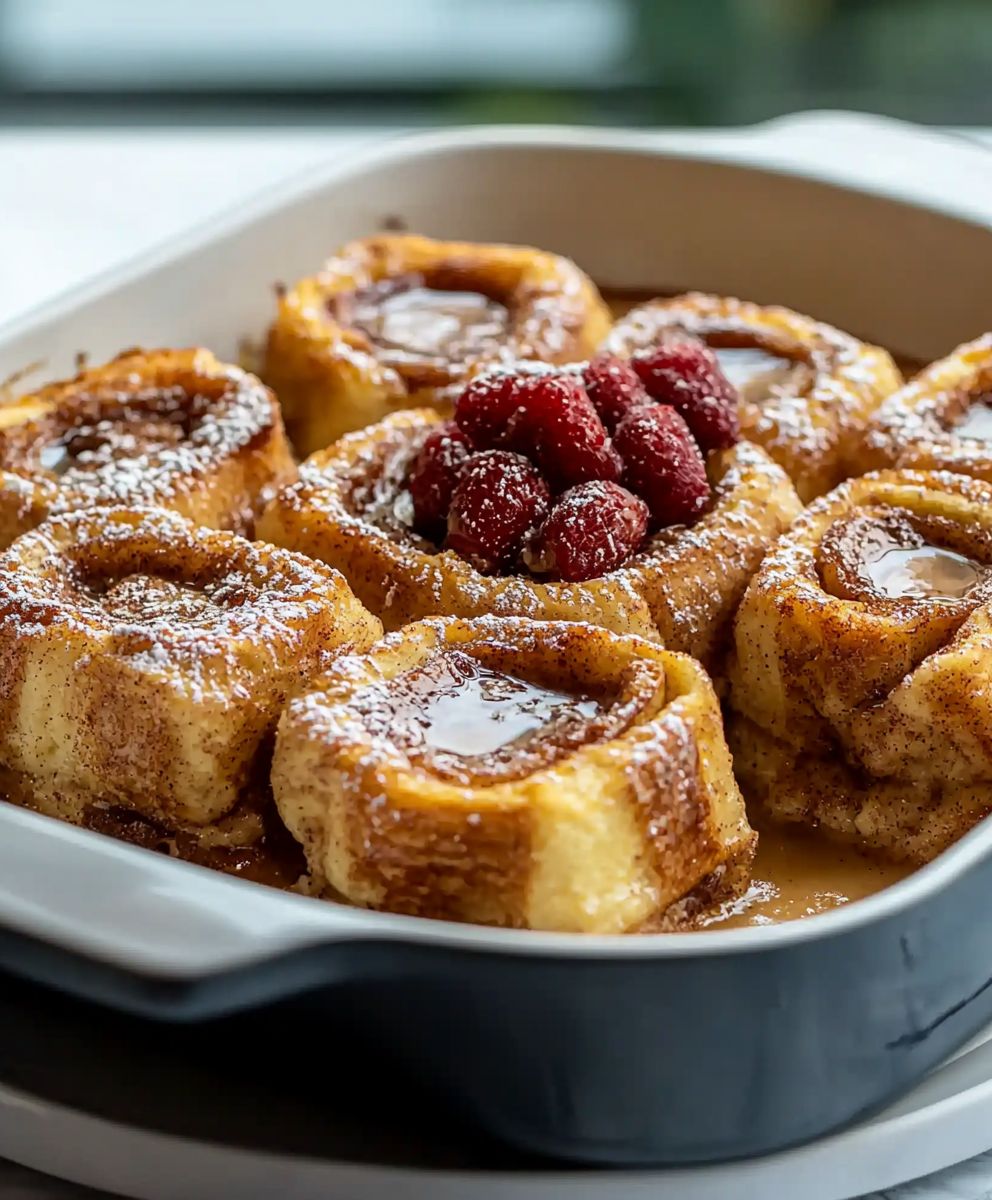 Pain perdu cannelle casserole