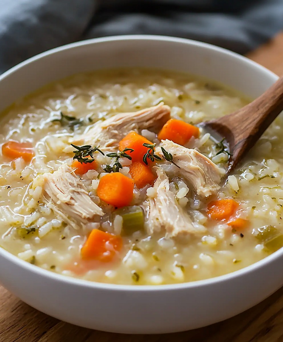 Soupe poulet riz