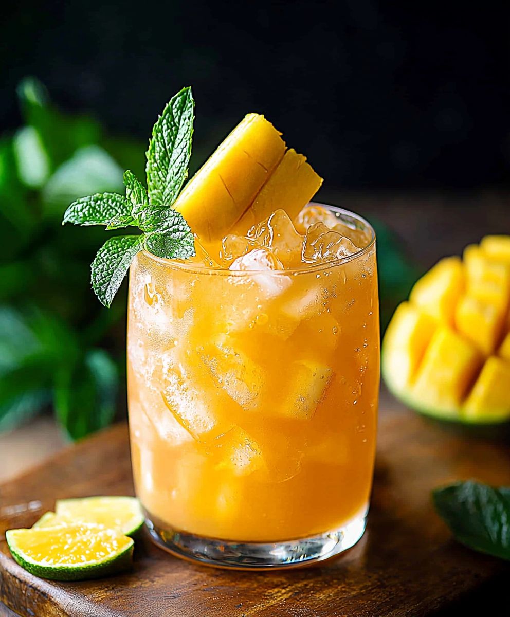 Thé glacé mangue fait maison