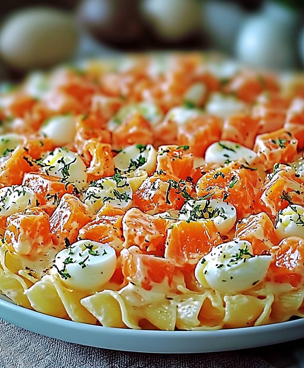 Salade de pâtes surimi oeufs durs