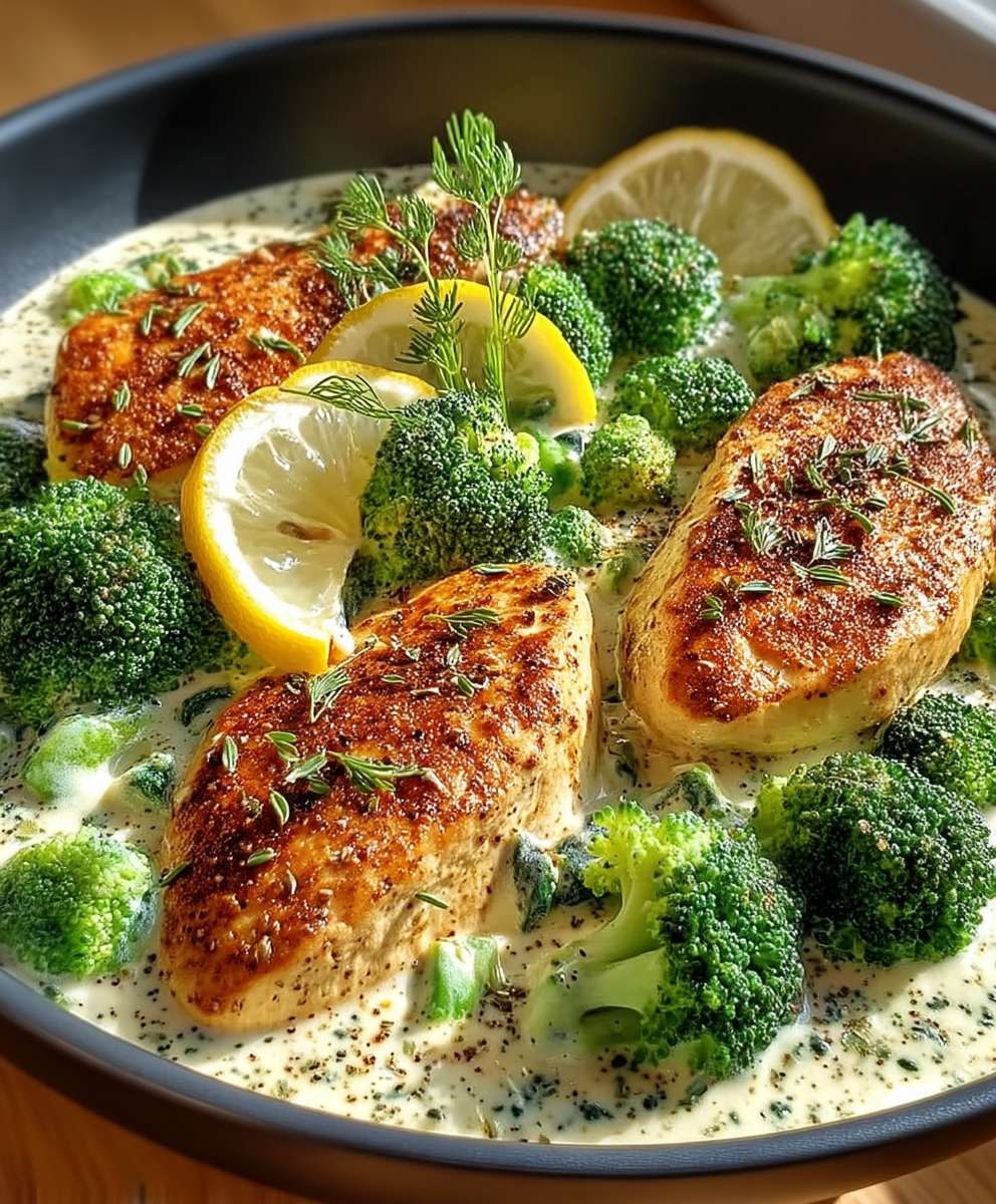 Poulet crémeux brocoli