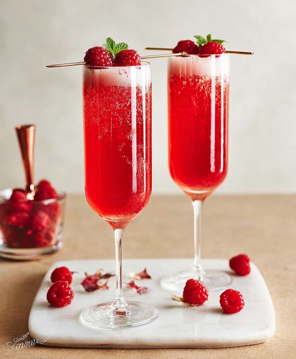 Mimosa framboise rose