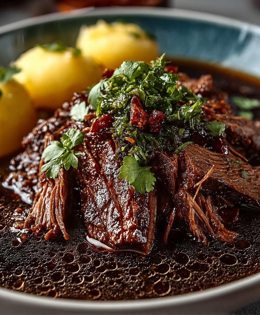 Filet de poitrine de boeuf caramélisé
