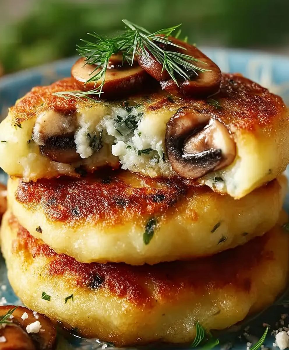 Galettes pommes de terre champignons