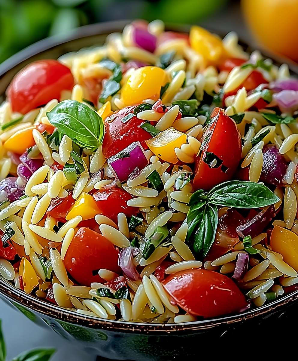 Salade orzo arc en ciel