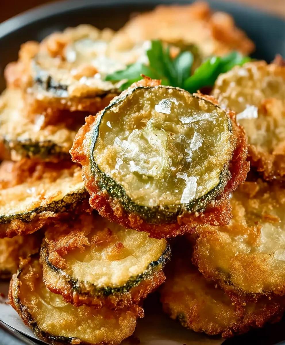 Cornichons frits maison