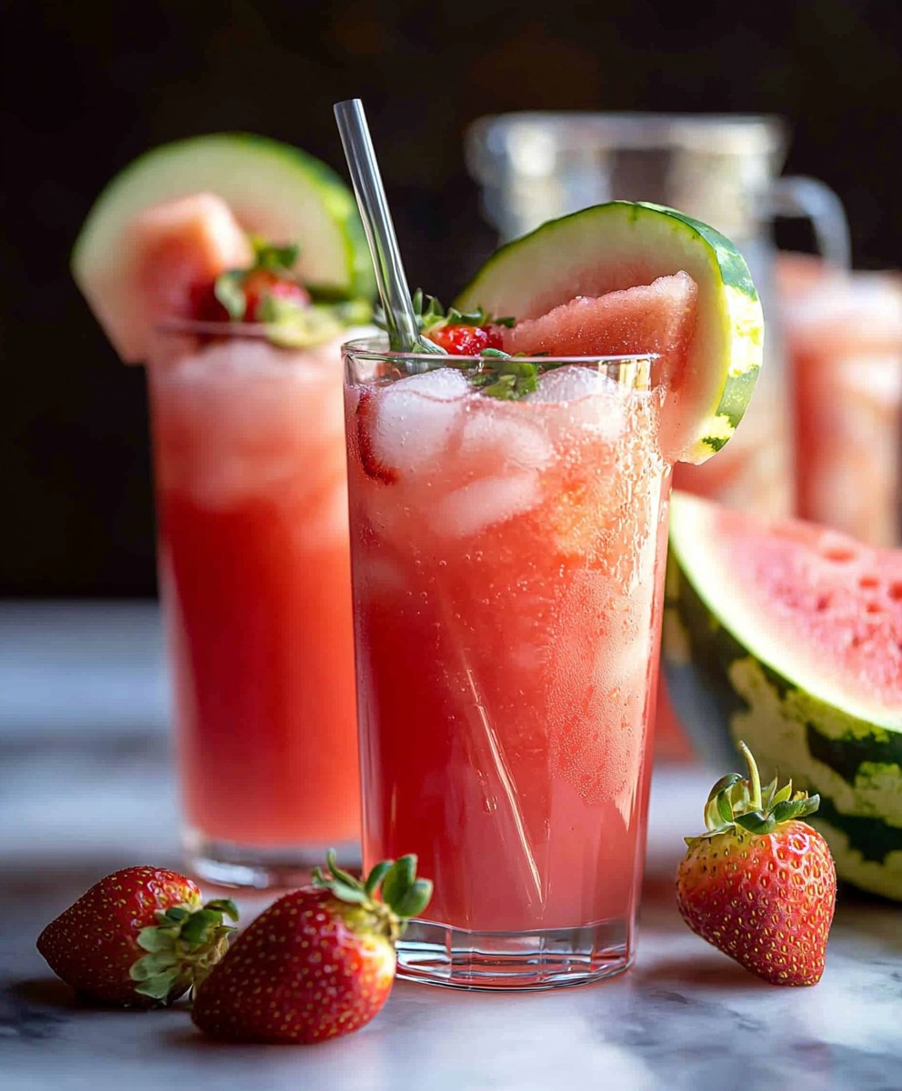 Agua fresca pasteque fraise
