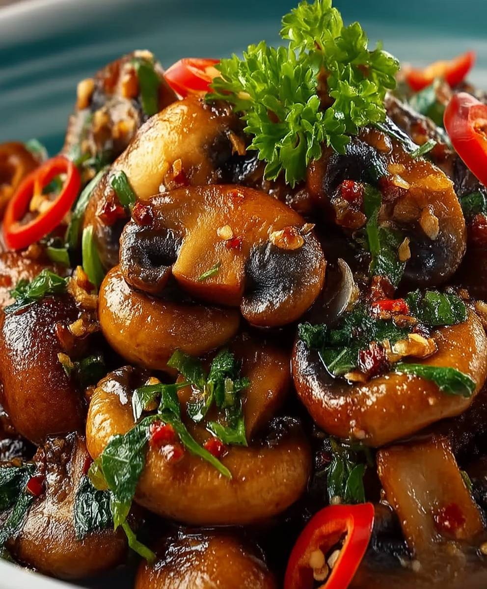 Champignon croustillant chili ail