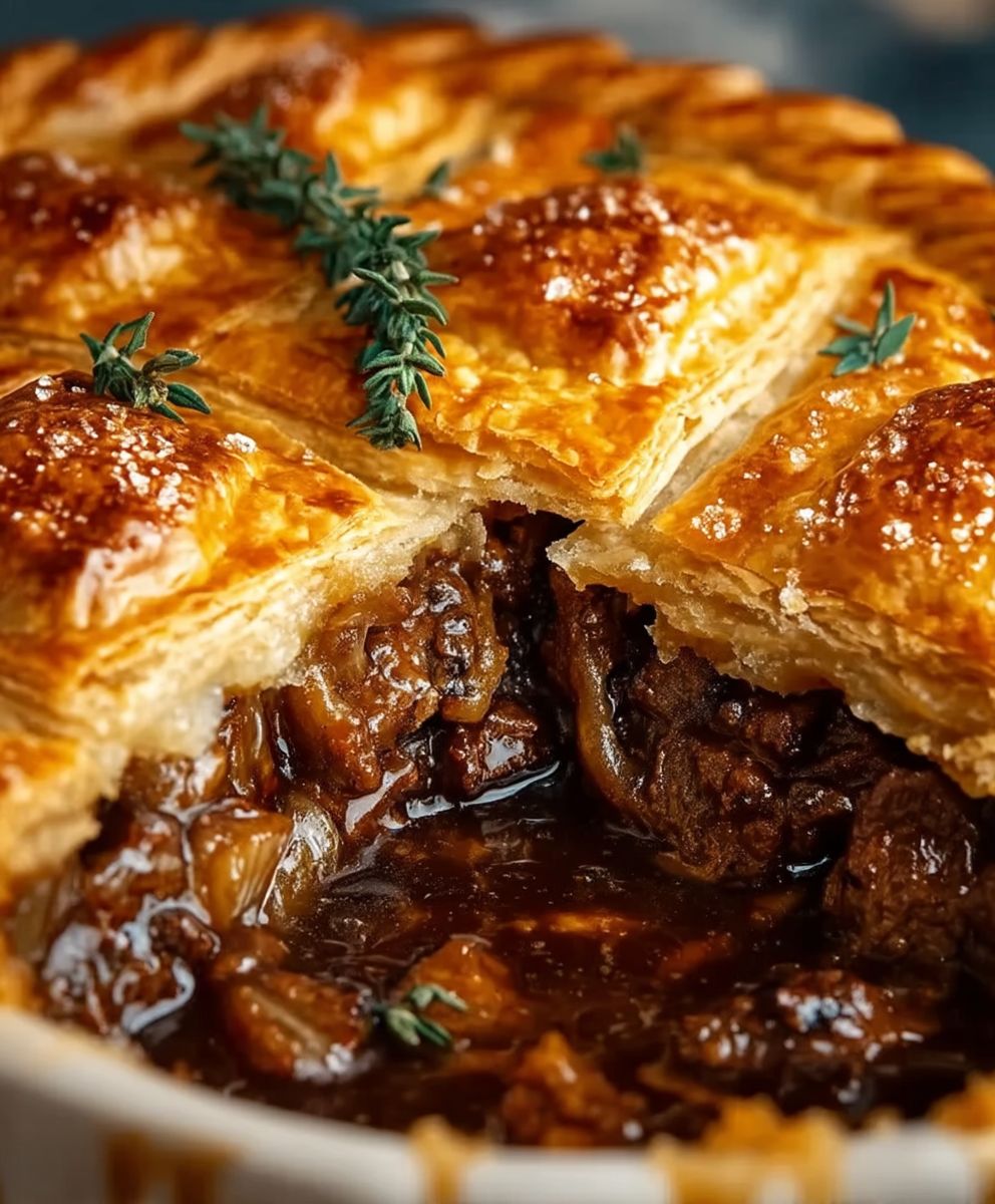 Tourte steak oignon
