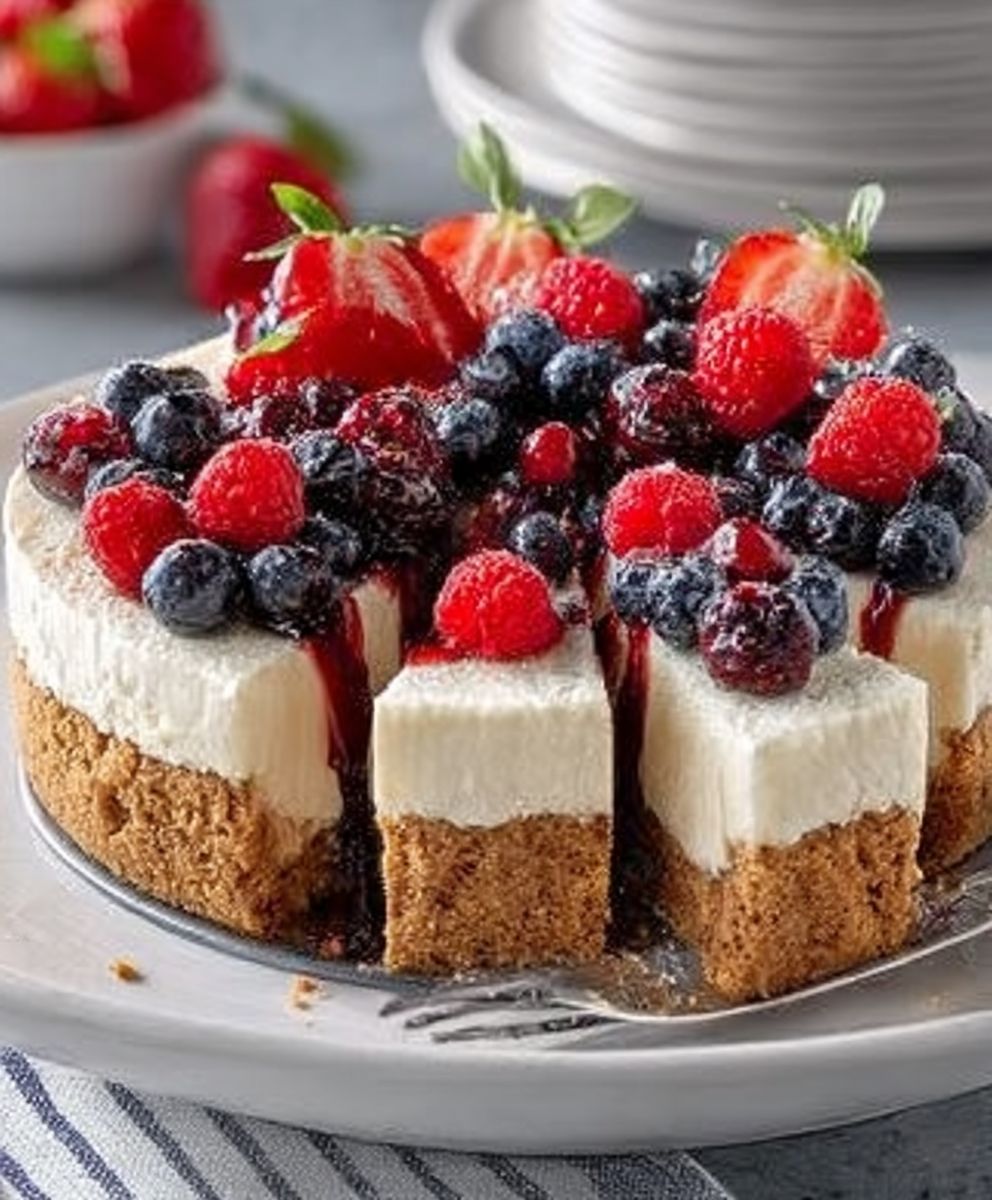 Gâteau au fromage trois baies