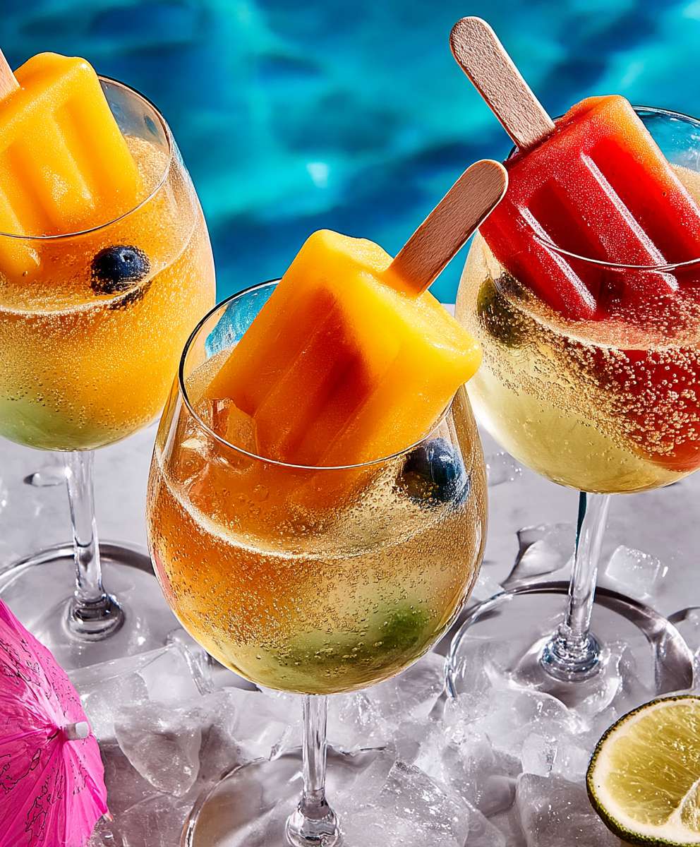 Spritzers au bord de la piscine