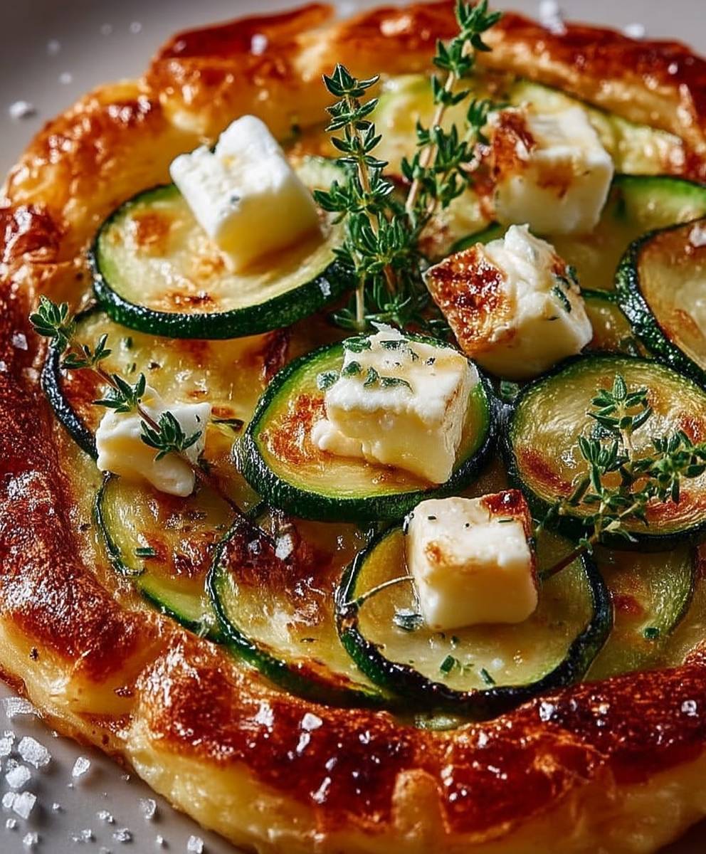 Galette courgettes fromage de chèvre