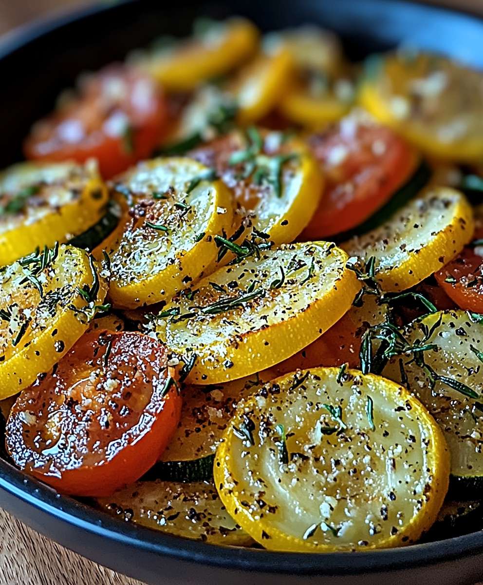 Tian courgettes jaunes vertes tomates