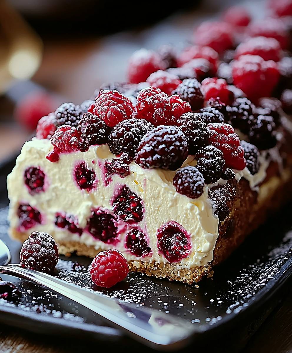 Buche de Noel chocolat blanc framboises