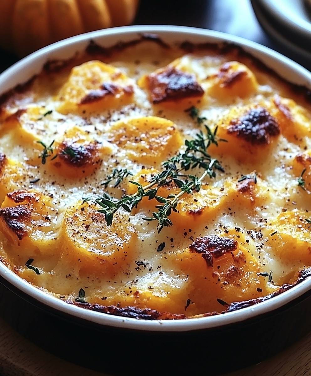 Gratin patate douce potiron automnal
