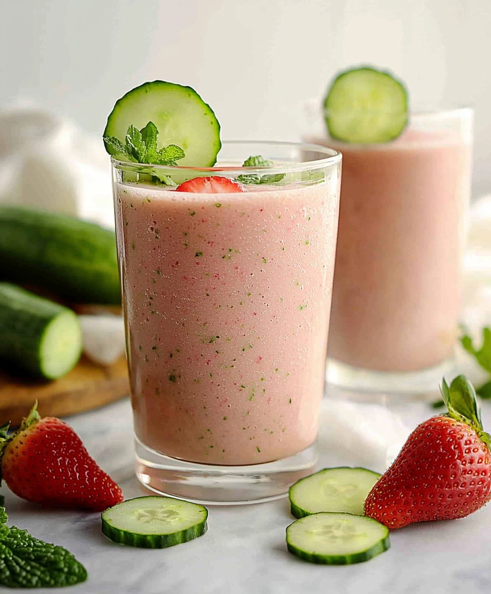 Smoothie concombre fraise