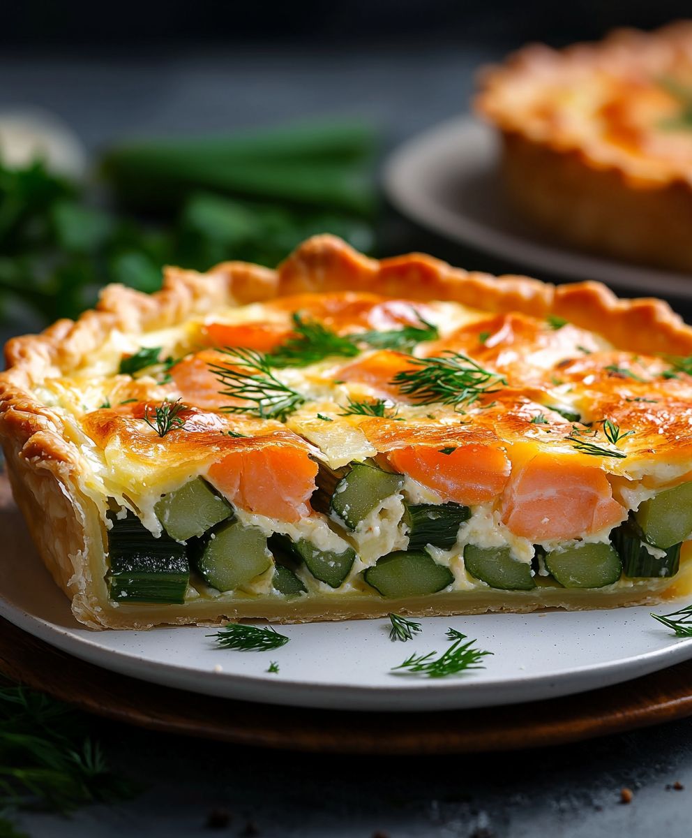 Quiche poireaux saumon