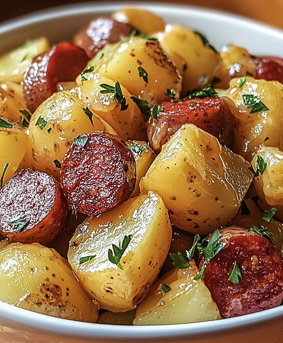 Pommes de terre fromage kielbasa mijoteuse