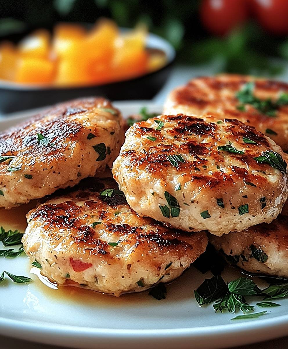 Galettes poulet méditerranéennes