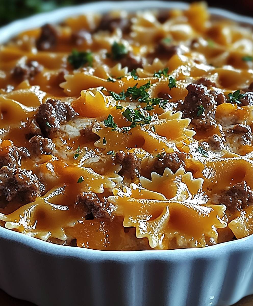 Casserole pâtes boeuf Velveeta