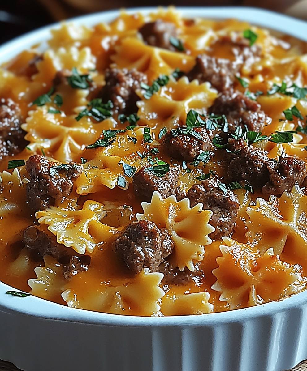 Casserole pâtes boeuf Velveeta